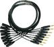 Gold 8 Channel TRS-XLRM Snake Cable 3m