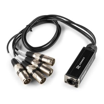  CX190 RJ45 To 4X XLR3M Cable Splitter 0.7M