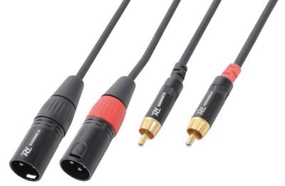 CX66-3 2 x XLR M - 2 x RCA M 3m