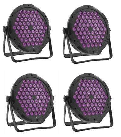  LED PAR90 RGB x4 Light Bundle