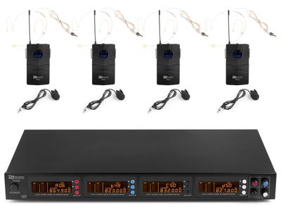 PD504B 4x UHF Wireless Microphone Set