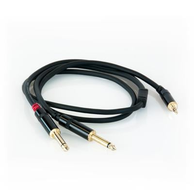 RCA381 2x6.3mm TS jack to male TRS Mini jack