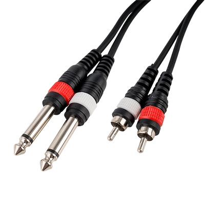 HH2094 2 RCA M - 2 6.3mm TS M (1m)