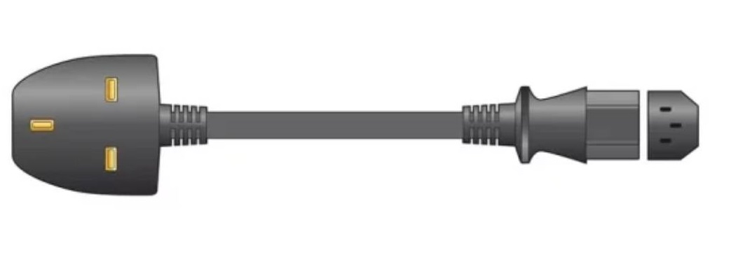 Mercury Mains Lead 10A UK Plug to IEC C13 1 MT