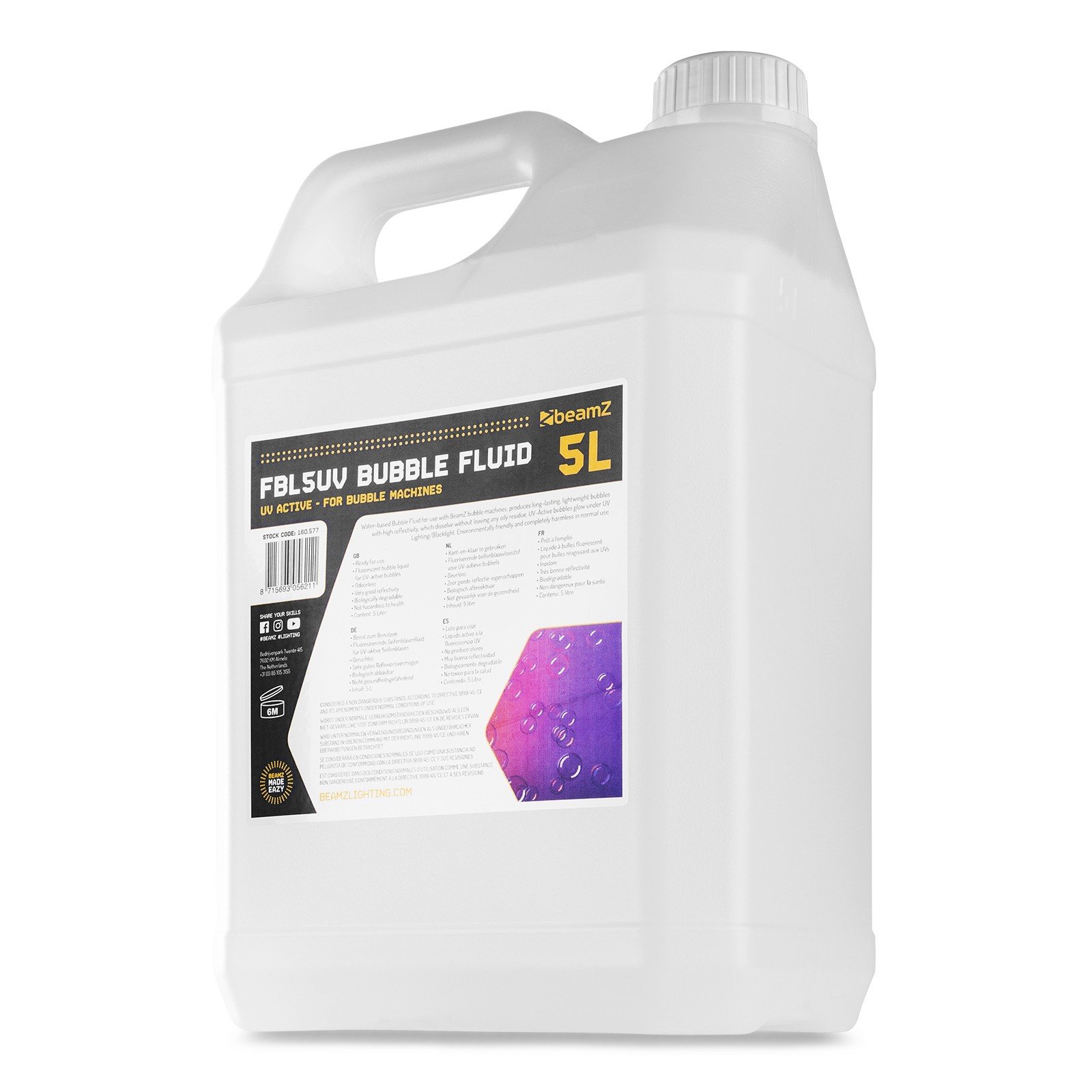 FBL5UV Bubble Fluid 5L UV-Active