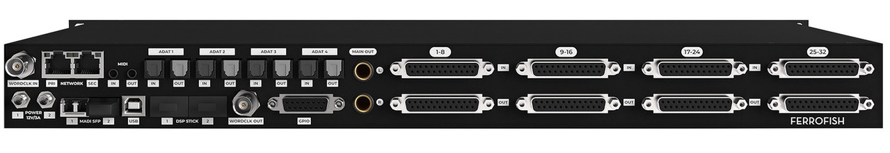1645457079 Ferrofish A32 Pro Dante Rear Panel Synthax Audio UK copy 31602
