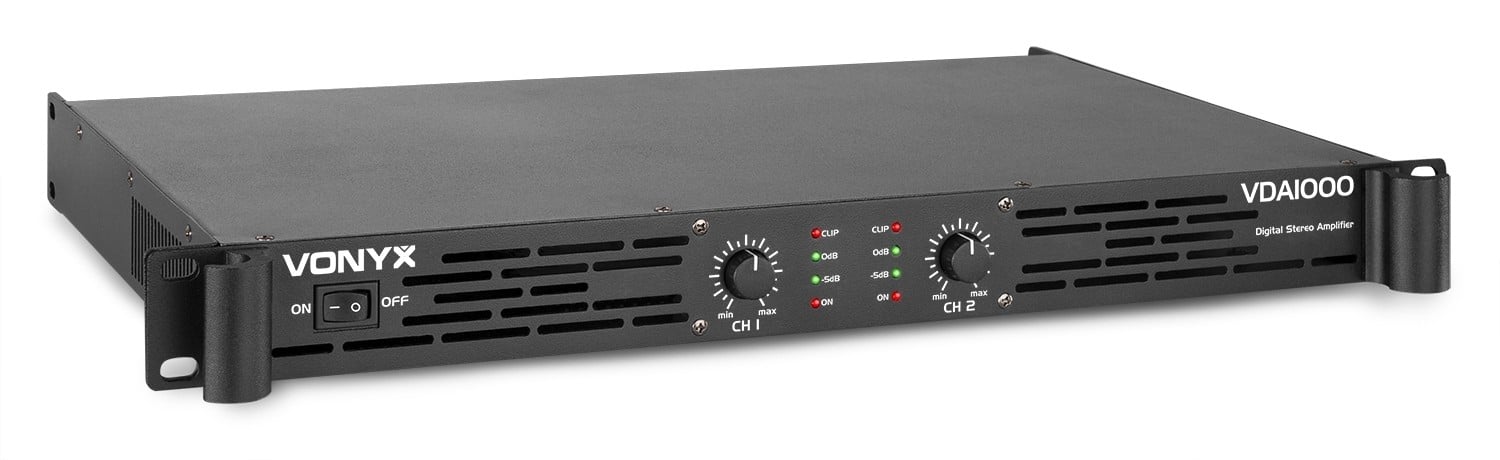  VDA1000 PA Amplifier 1U 2X 500W