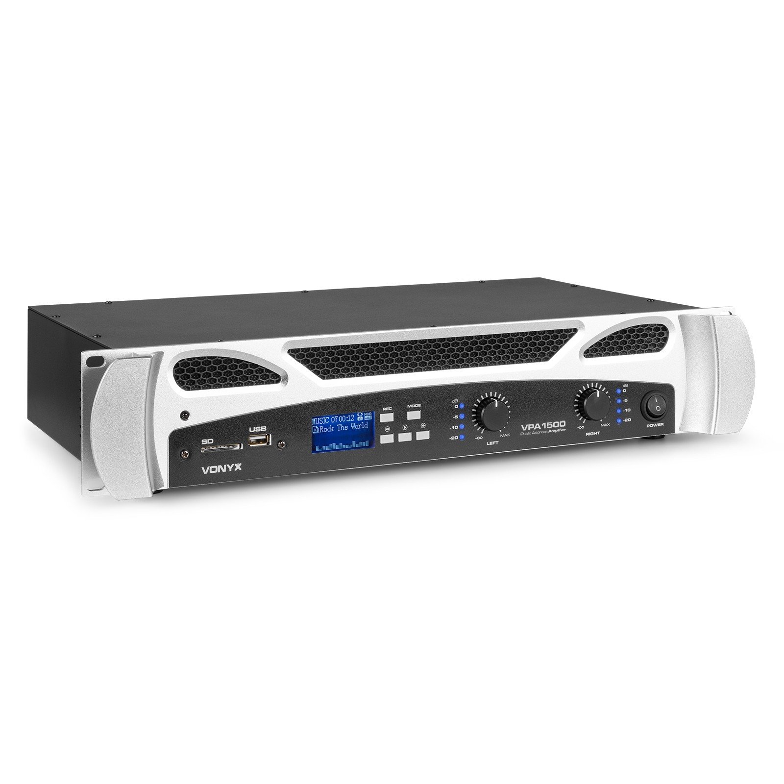 VPA1500 PA Amplifier 2X 750W Media Player With BT