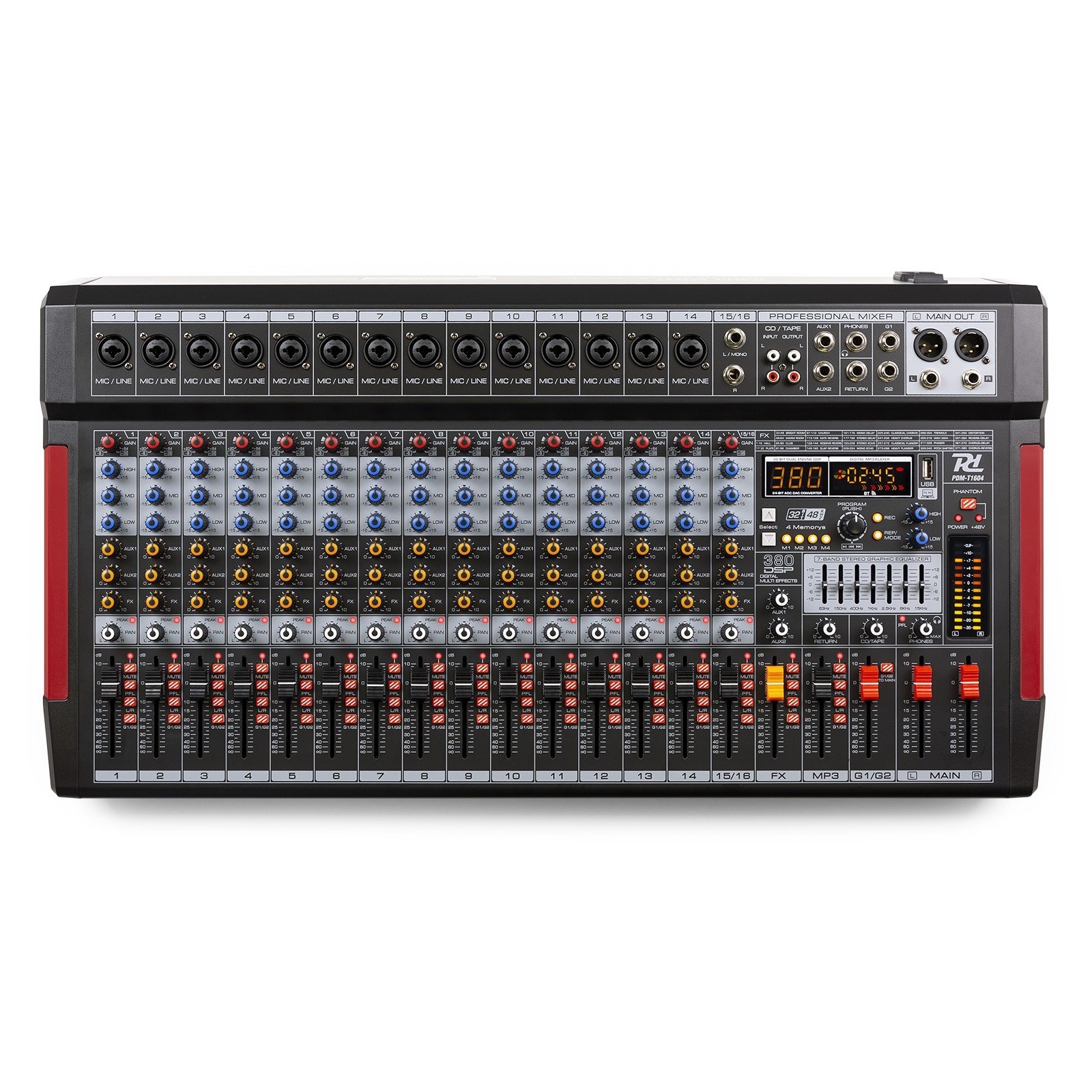  PDM-T1604 Stage Mixer 16-Channel DSP-MP3