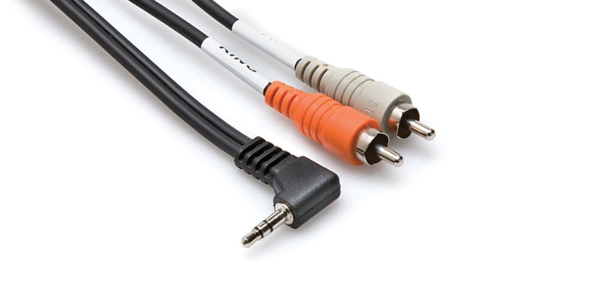 CMR-206R 3.5mm Angled TRS - 2x RCA 1.8m