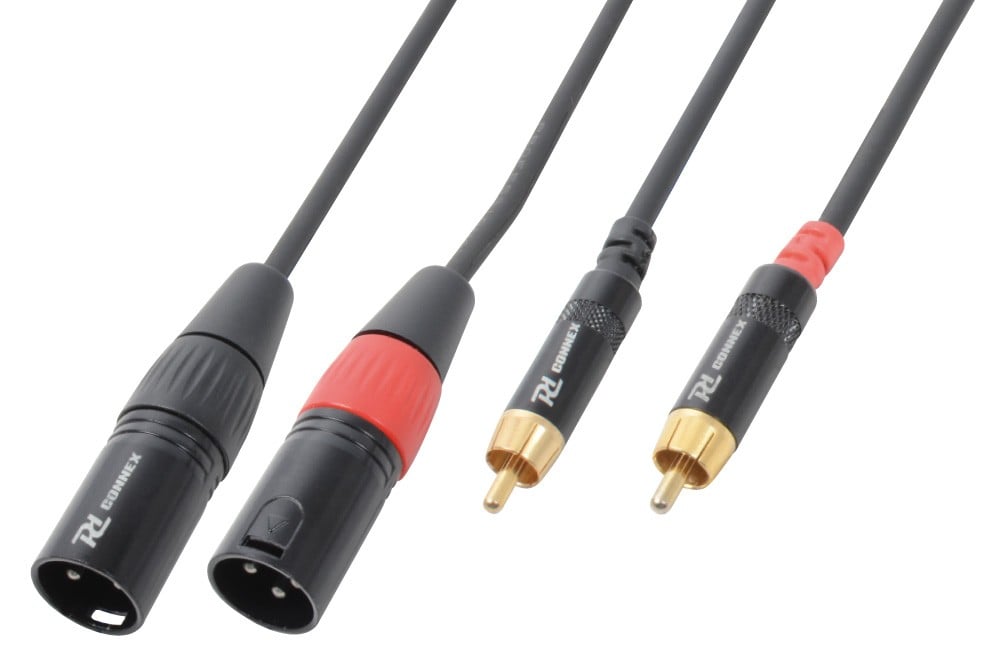 CX66-3 2 x XLR M - 2 x RCA M 3m