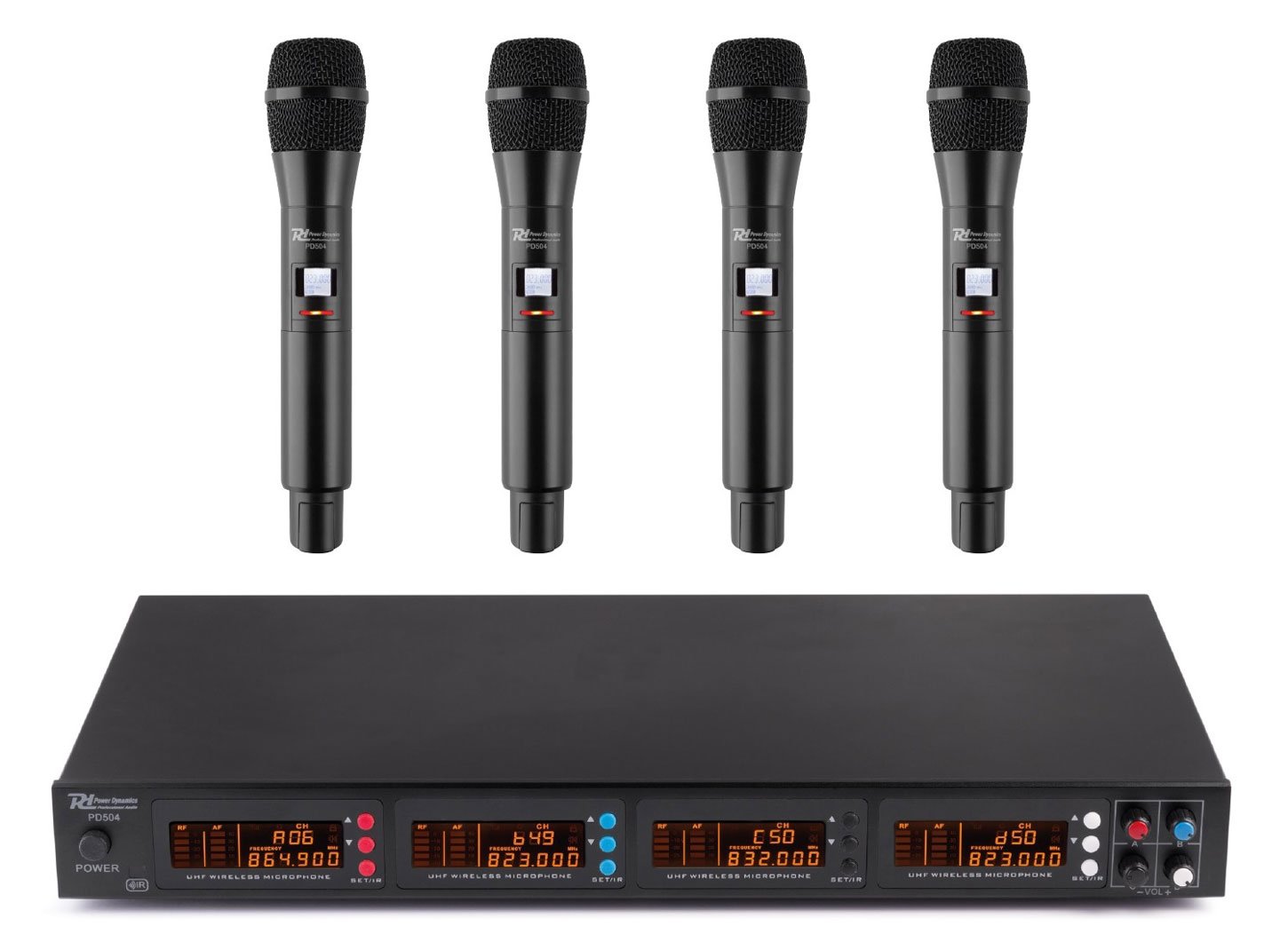 PD504H UHF Handheld Wireless Microphone Set