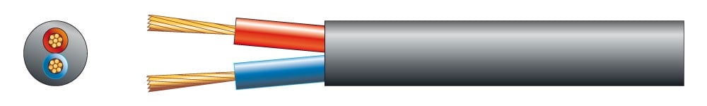 RX14 Speaker cable 2x2.5mm black (per 5m)