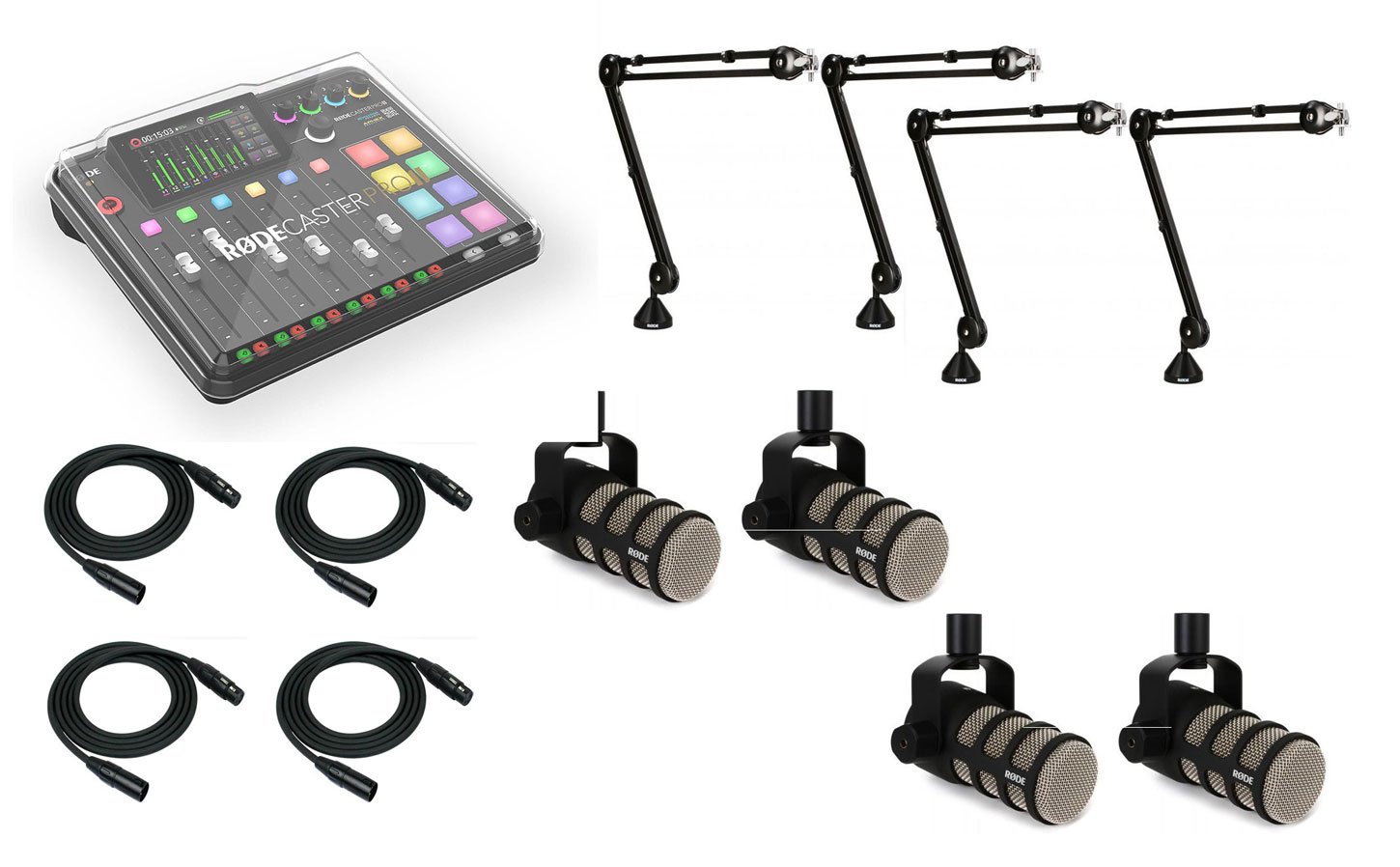 Rodecaster Pro II Podcasting Bundle x4