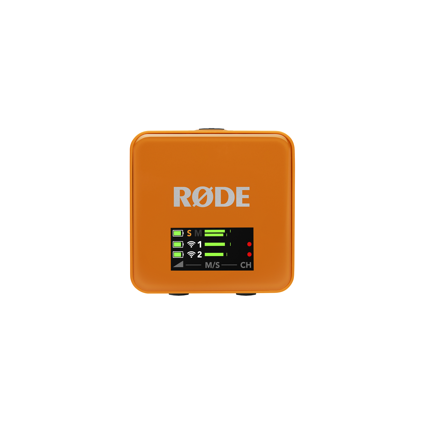 rode wireless go gen III orange RX front 4000x4000 rgb