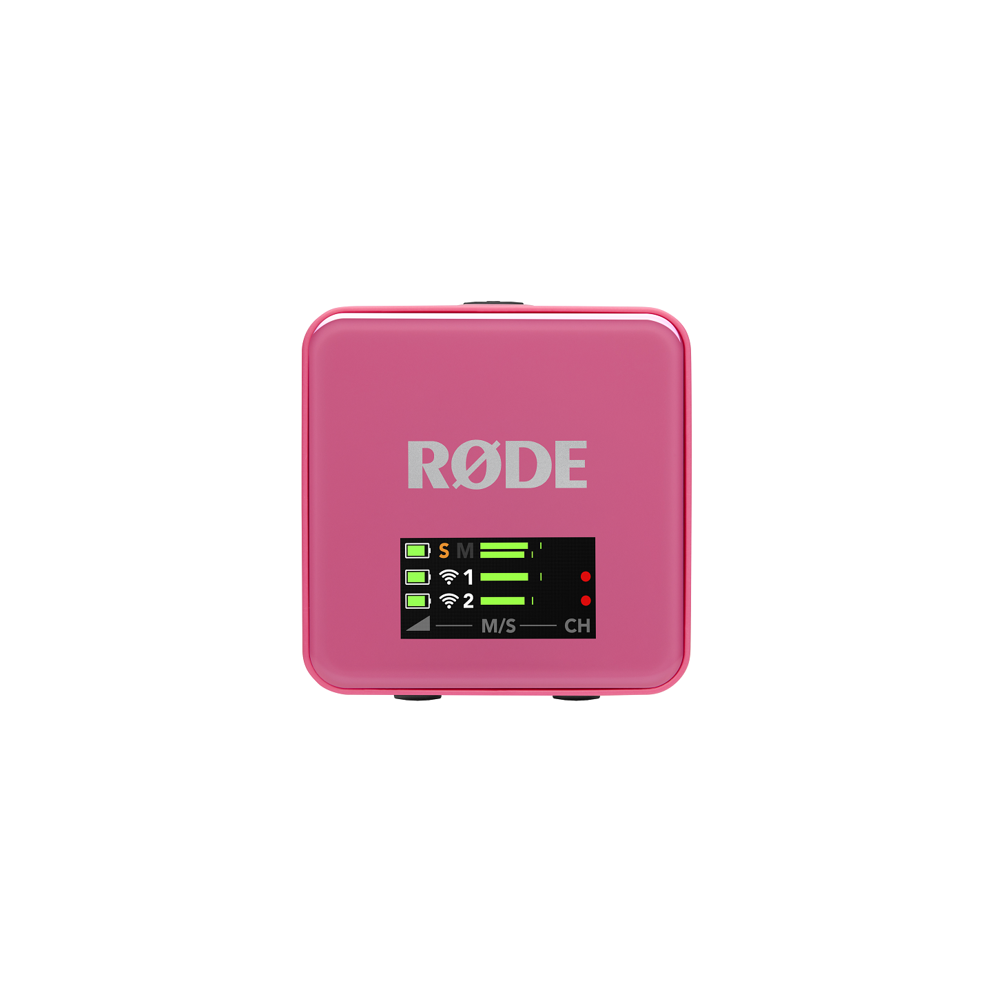 rode wireless go gen III pink RX front 4000x4000 rgb