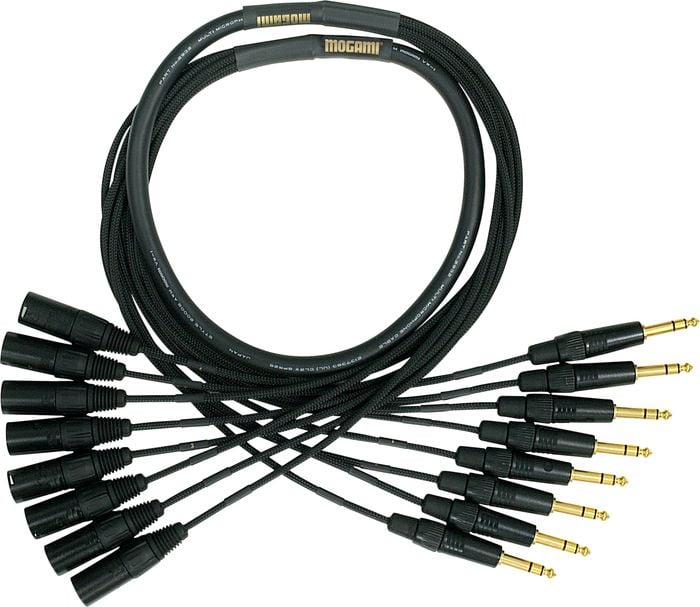 Gold 8 Channel TRS-XLRM Snake Cable 3m
