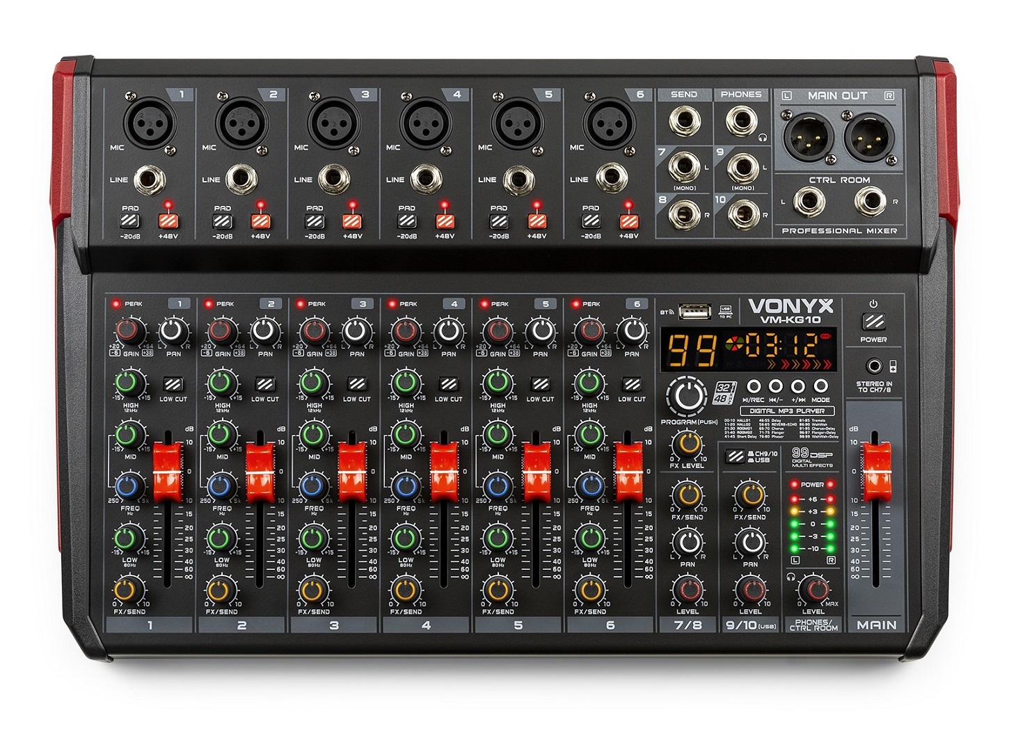 VM-KG10 10 Channel Audio Mixer